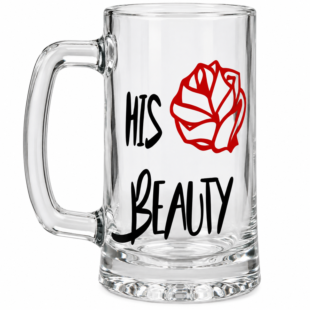 His Beauty Her Beast, Beer Mug, Couples Gift, Beauty and the Beast, Matching Disney, His Wild Beauty