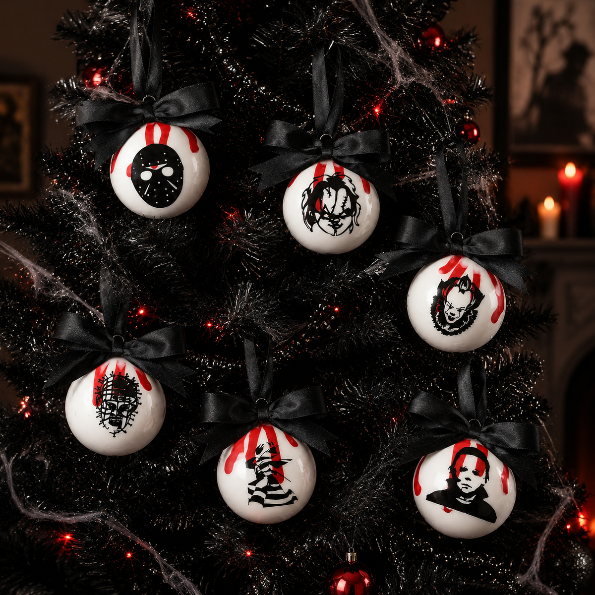 Horror Christmas Ornament Set—Six Iconic Characters