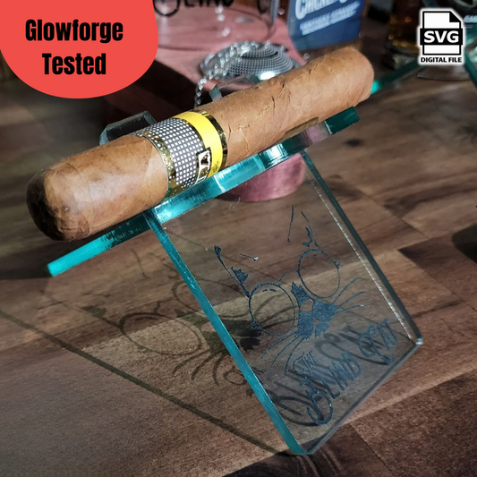 Laser file for cigar holder