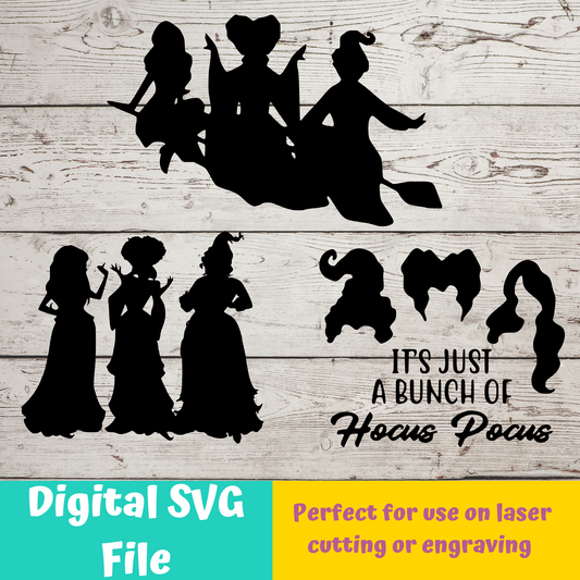 Hocus Pocus SVG Files, Witches