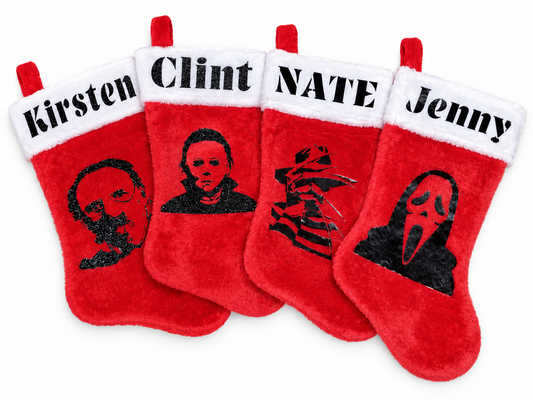 red character horror stockings for christmas