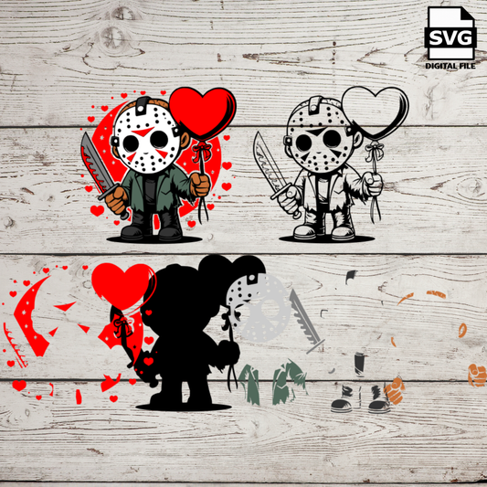 Valentine Jason Horror SVG – Bloody Valentine Laser File