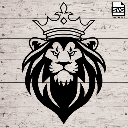 King Lion Detailed SVG files perfect for Cricut Cameo — digital design preview 1