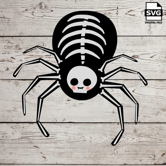 Spider Skeleton SVG file perfect for Cricut, Cameo, or Silhouette also for laser engraving Glowforge, Scary, Halloween, animal