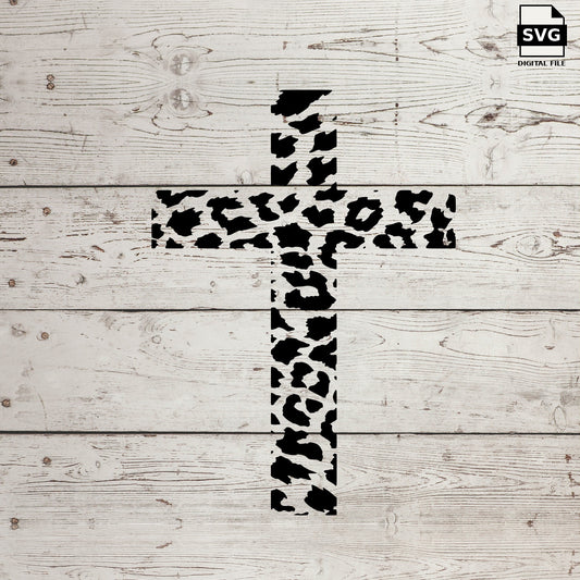 Animal print crosses. SVG digital download preview.