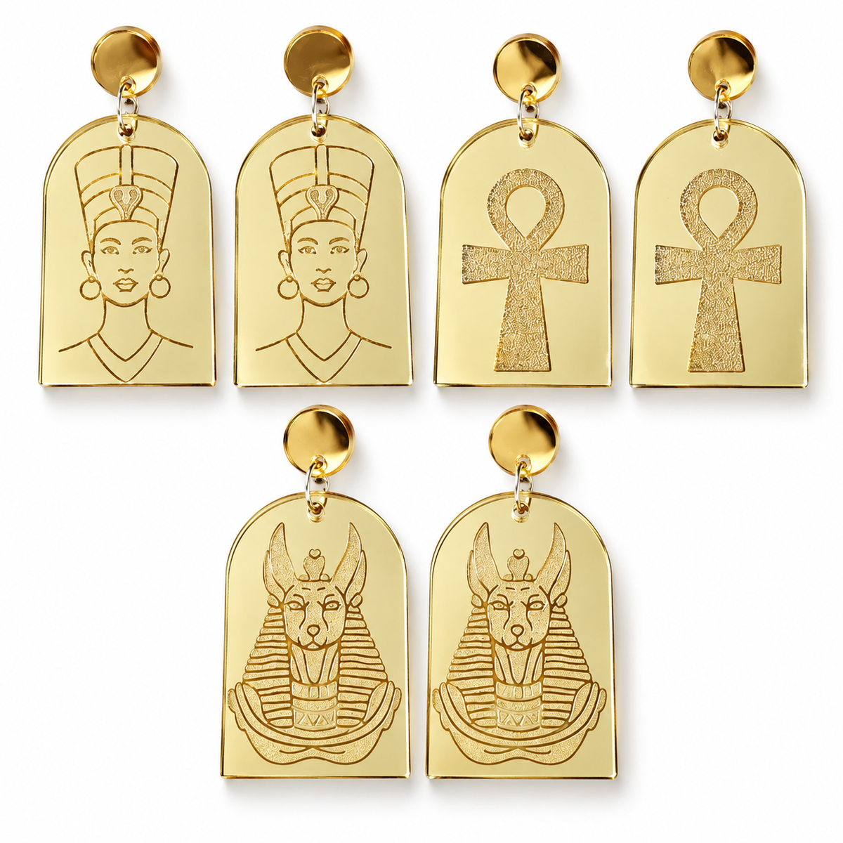 Egyptian Themed Arch earrings