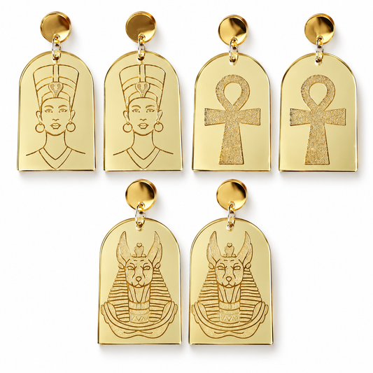 Egyptian Themed Arch earrings