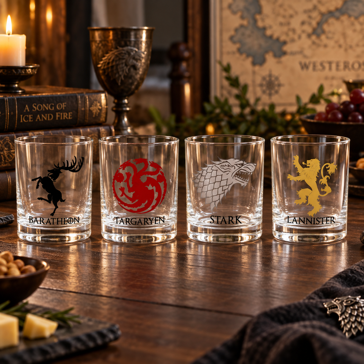 Game of Thrones House Rocks Glass Set — Glassware photo 3