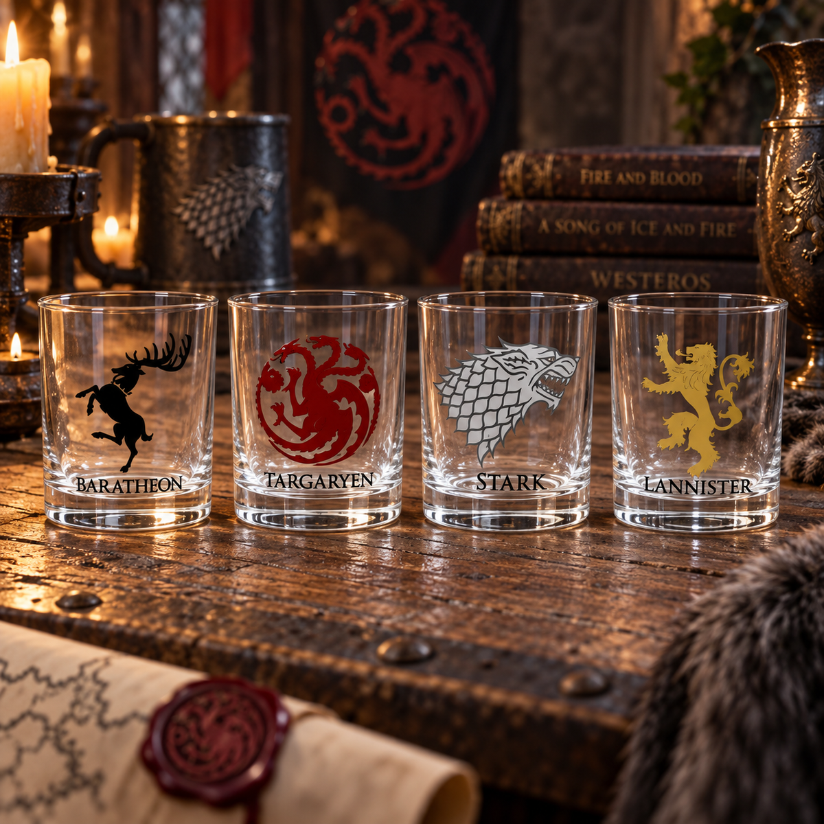 Game of Thrones House Rocks Glass Set — Glassware photo 5