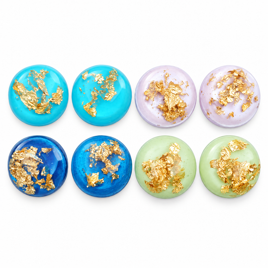 Gold Foil Resin Color Pop Earrings