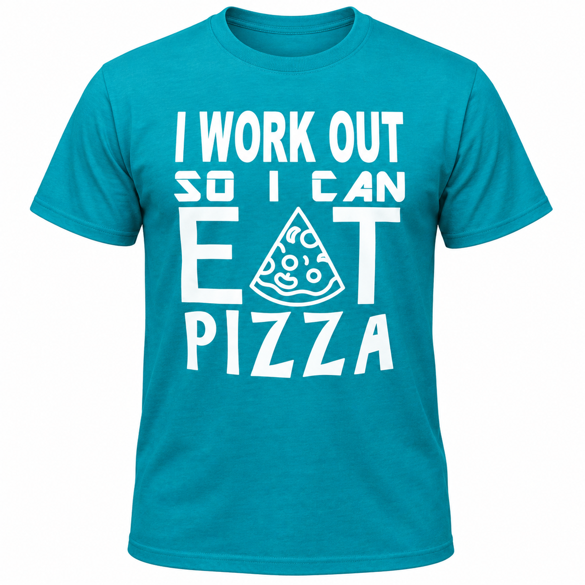 Custom Pizza Workout T-Shirt – Personalized Gym Tee — T-Shirt photo 1