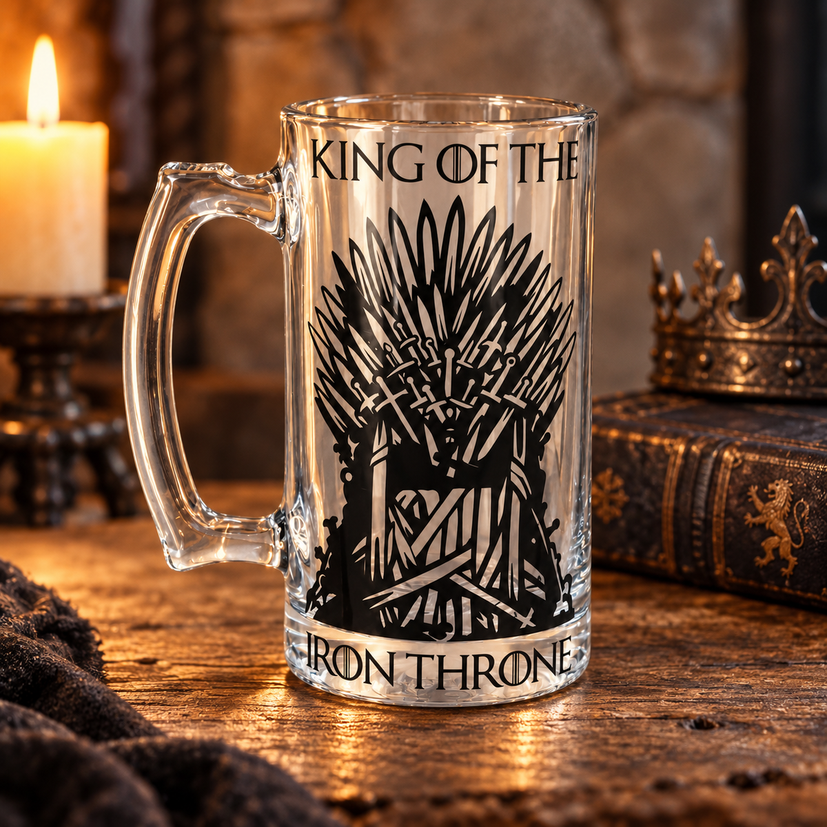 Game of Thrones Beer Mug, Iron throne, Personalized, Grooms Gift, Valentines Gift, Gift for him