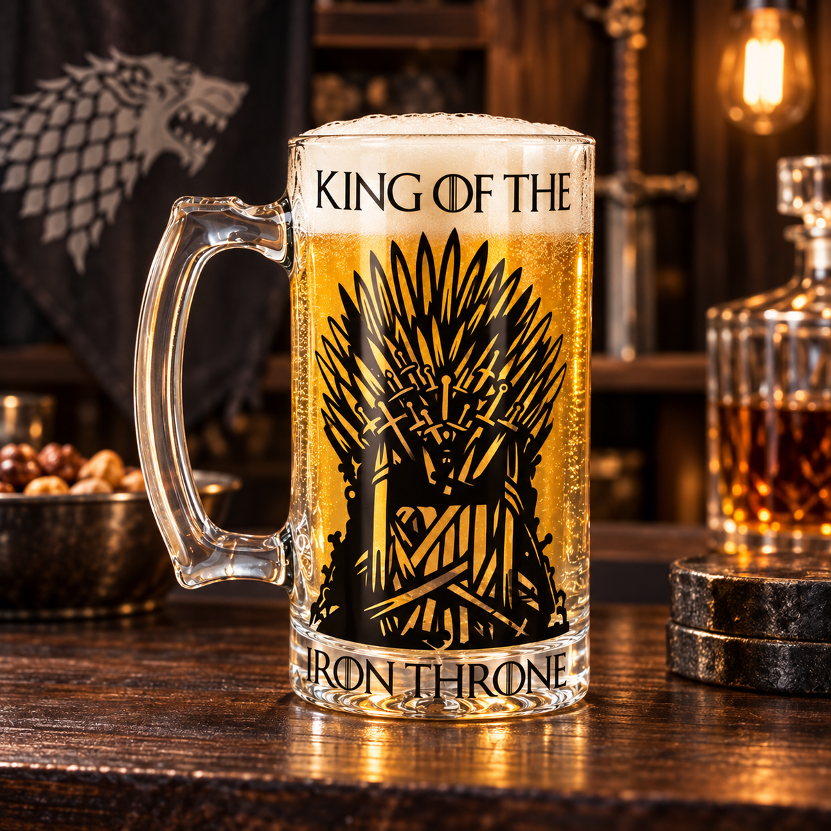 Game of Thrones Beer Mug, Iron throne, Personalized, Grooms Gift, Valentines Gift, Gift for him
