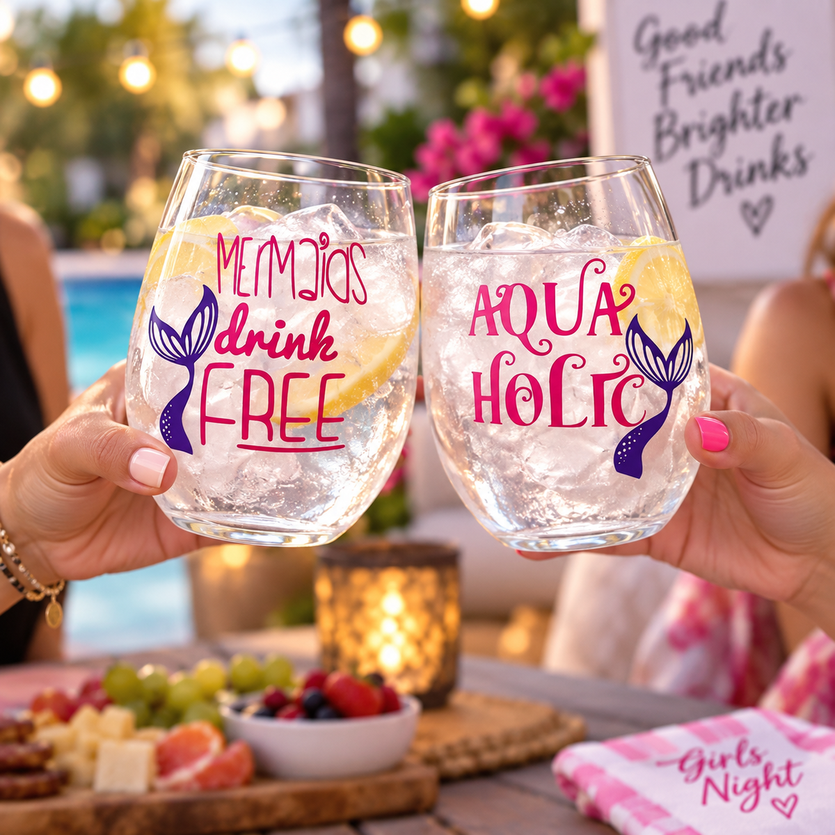 Mermaid Wine Glasses — Glassware photo 2