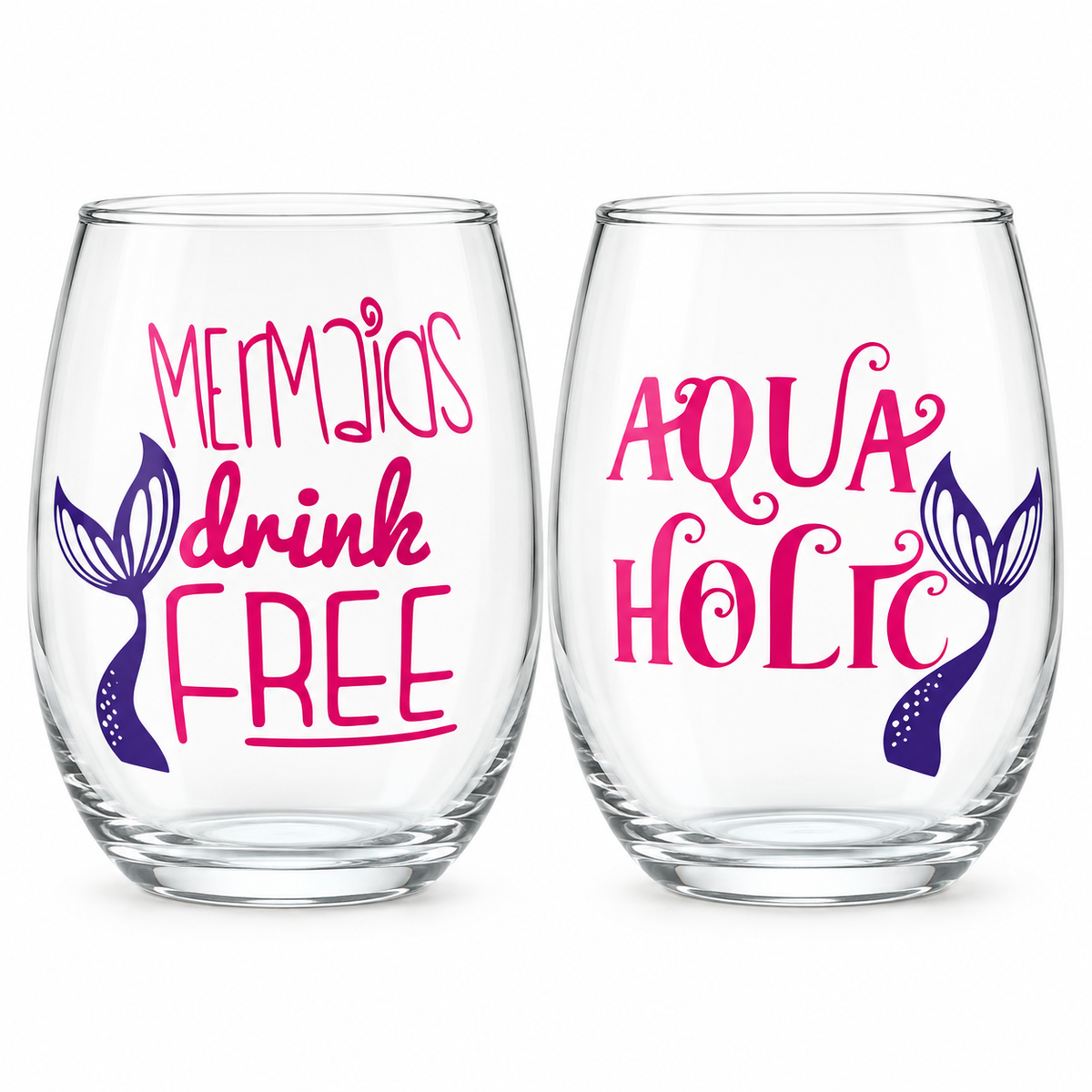Mermaid Wine Glasses — Glassware photo 1