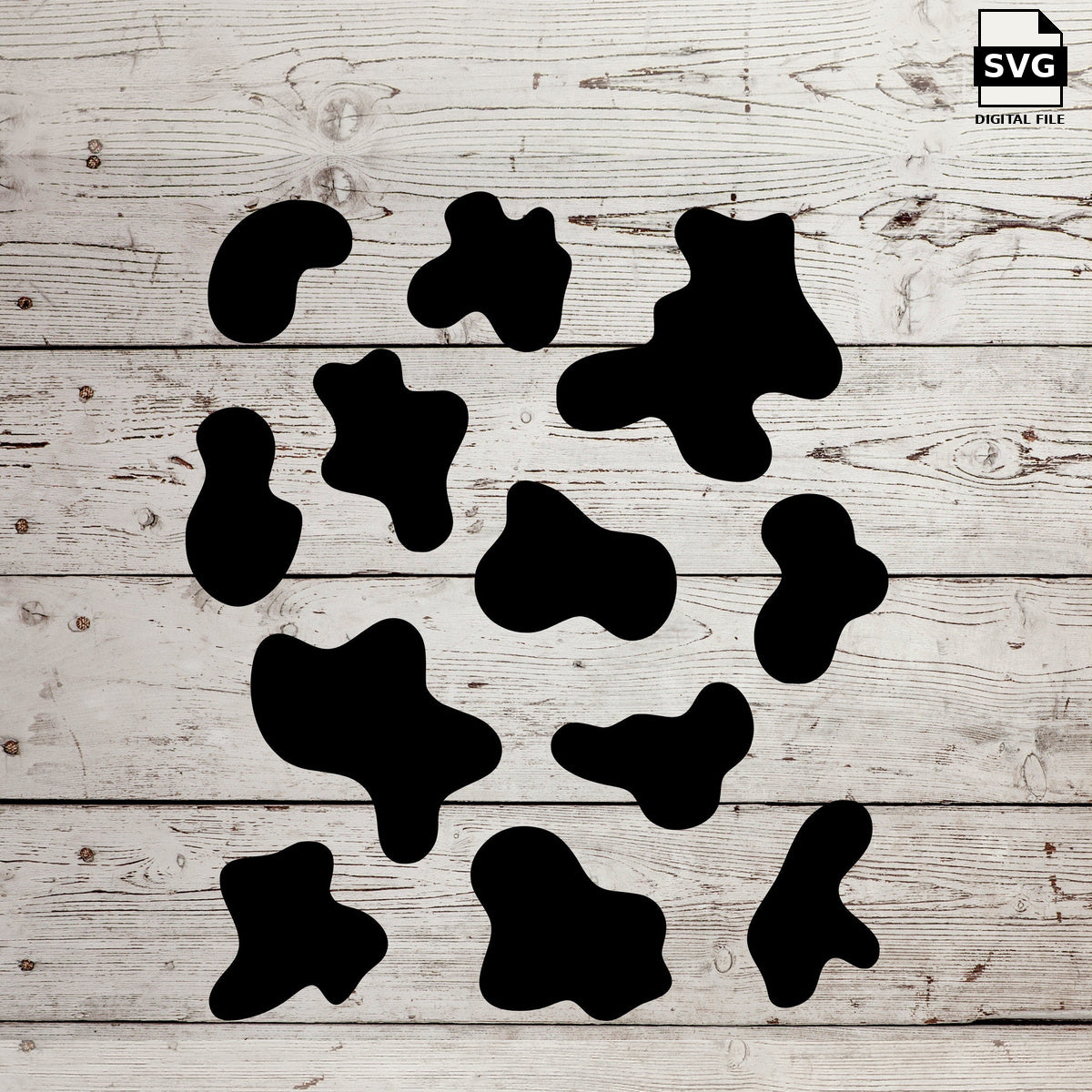 Cow pattern. SVG digital download preview.