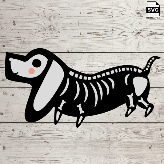 Dog skeleton. SVG digital download preview.