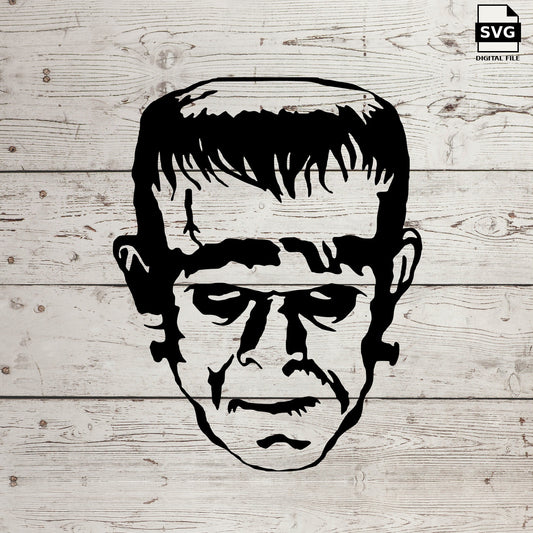 Frankenstein portrait. SVG digital download preview.