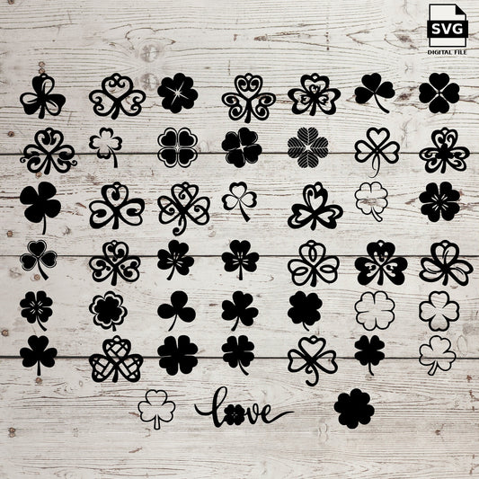 Good luck clovers. SVG digital download preview.