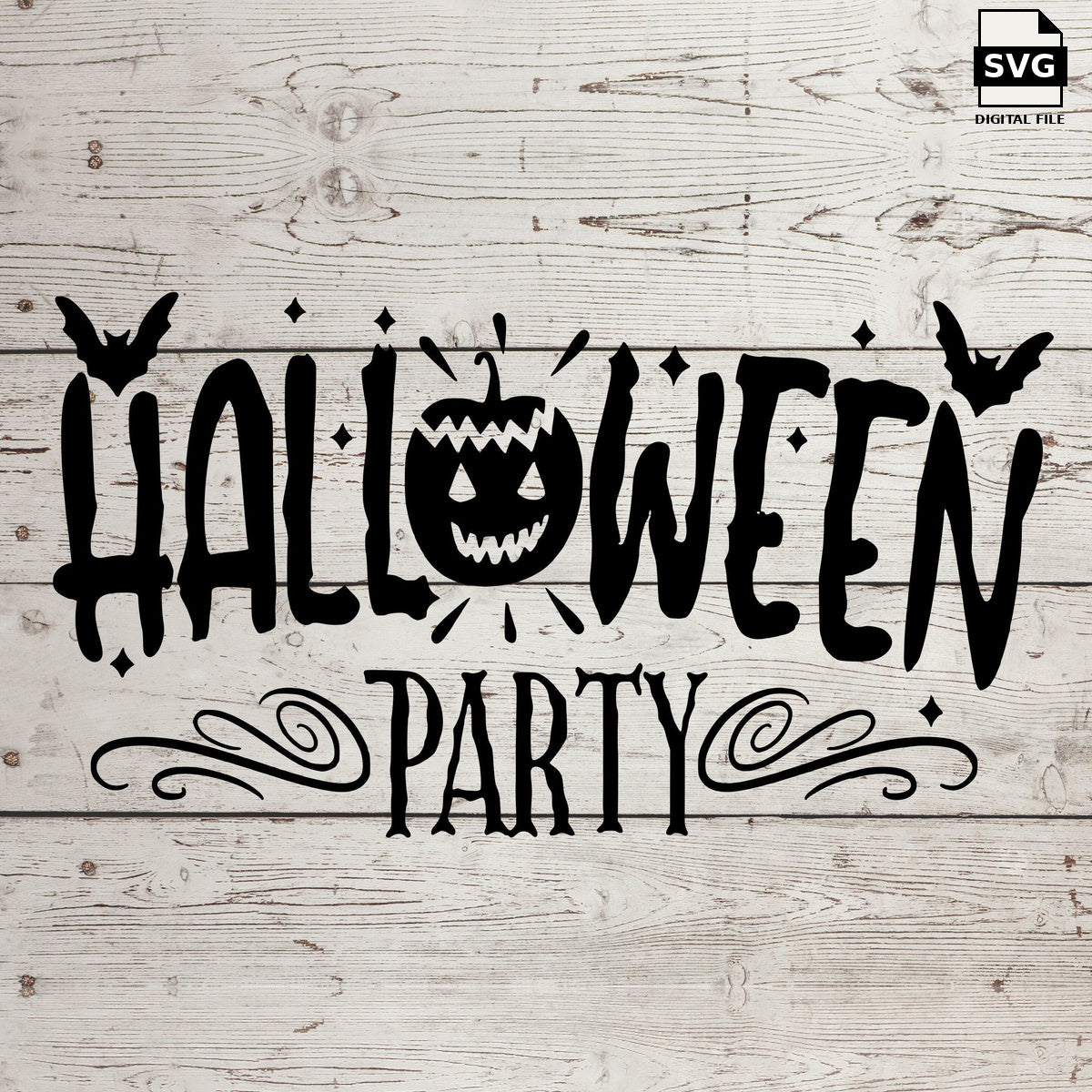 Halloween party. SVG digital download preview.