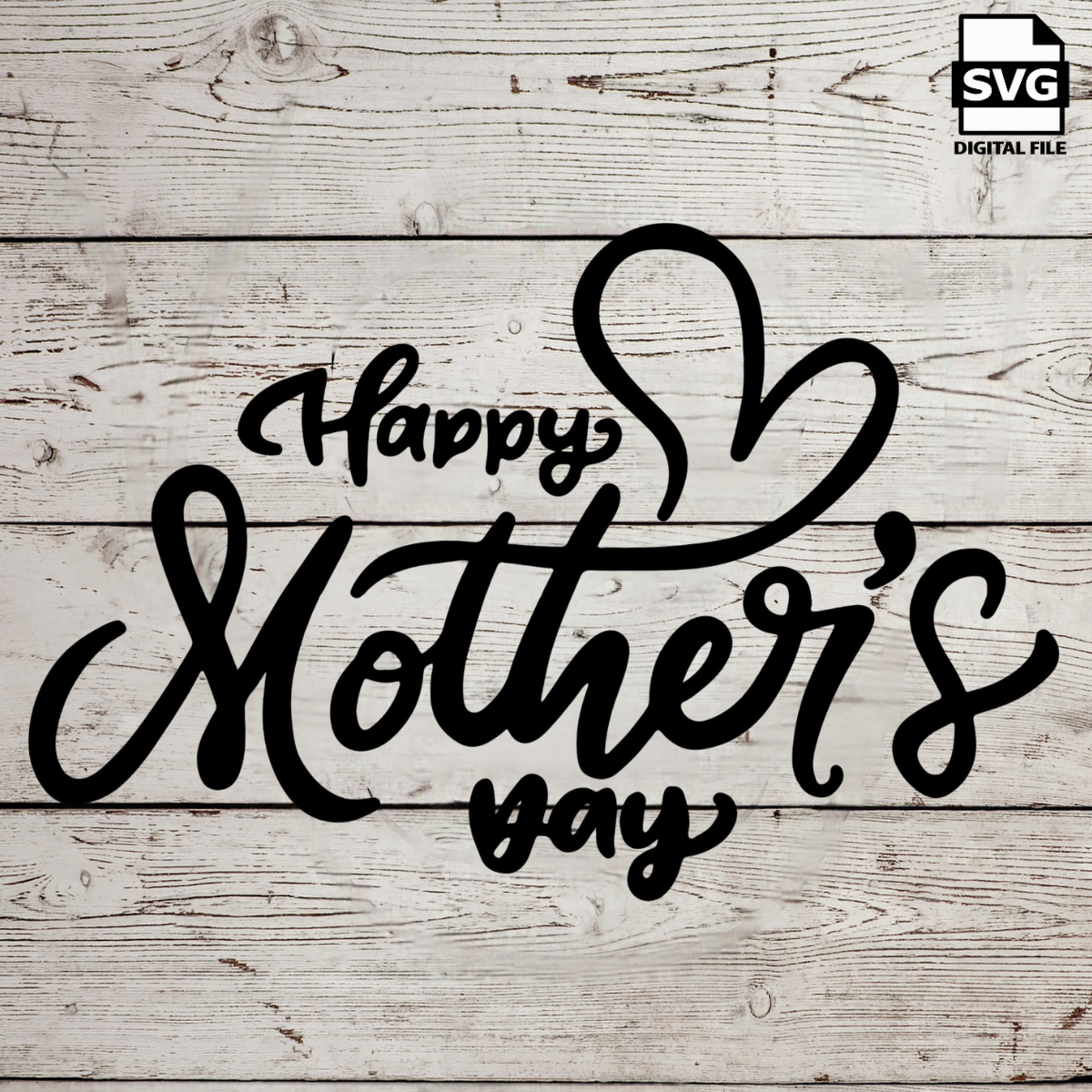 Mother's Day heart SVG file perfect for Cricut, Cameo, or Silhouette also great for laser engraving Glowforge , Mom, Mother