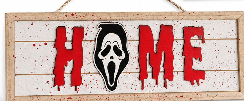 Horror “HOME” Sign – Hand-Painted Wooden Wall Décor — Horror Products photo 8