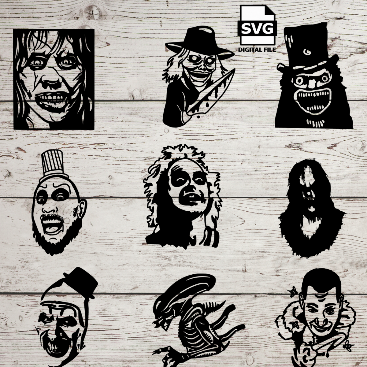Horror Movie Characters SVG Files