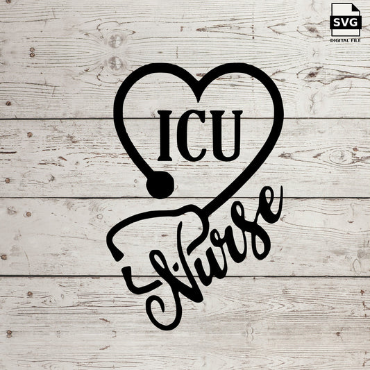 Icu nurse. SVG digital download preview.