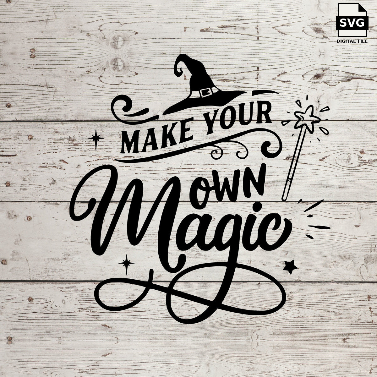 Make your own magic design. SVG digital download preview.