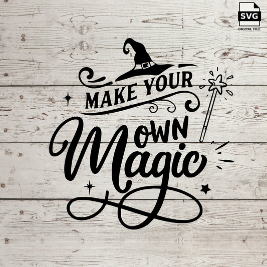 Make your own magic design. SVG digital download preview.