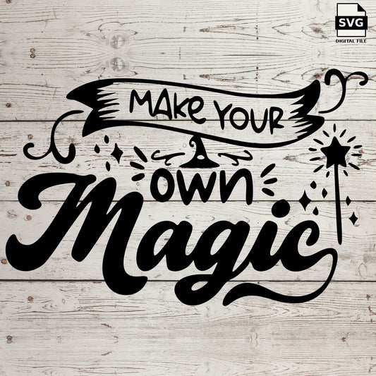 Make your own magic lettering. SVG digital download preview.