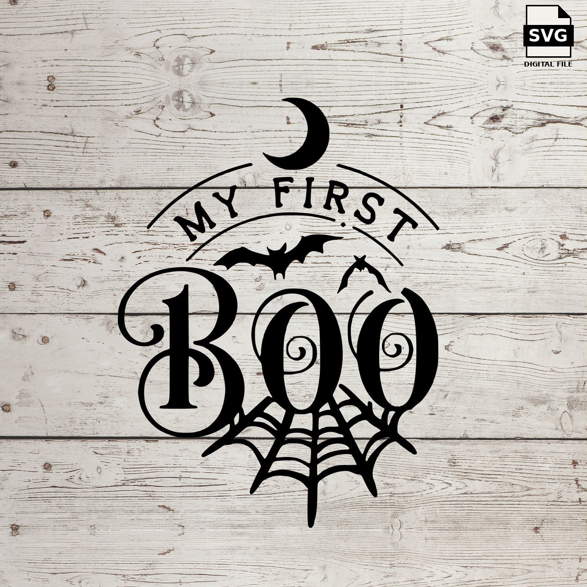 My first boo. SVG digital download preview.