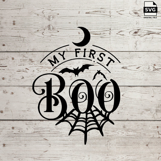 My first boo. SVG digital download preview.