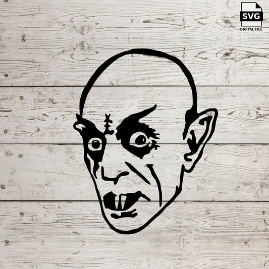 Nosferatu vampire portrait. SVG digital download preview.