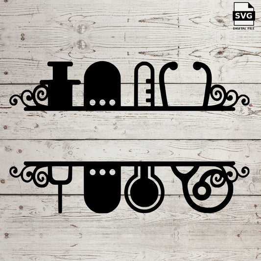 Nurse life monogram. SVG digital download preview.