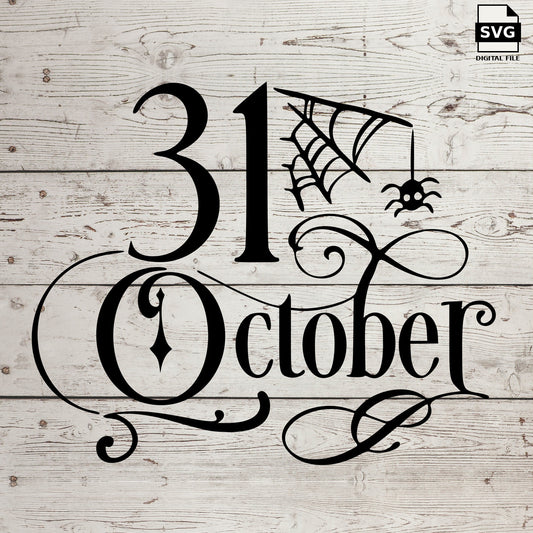 October 31st. SVG digital download preview.
