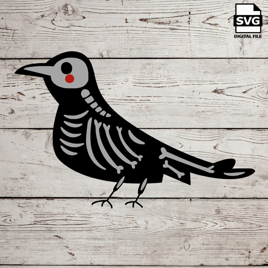 Pigeon Skeleton SVG – Gothic Bird Cut File