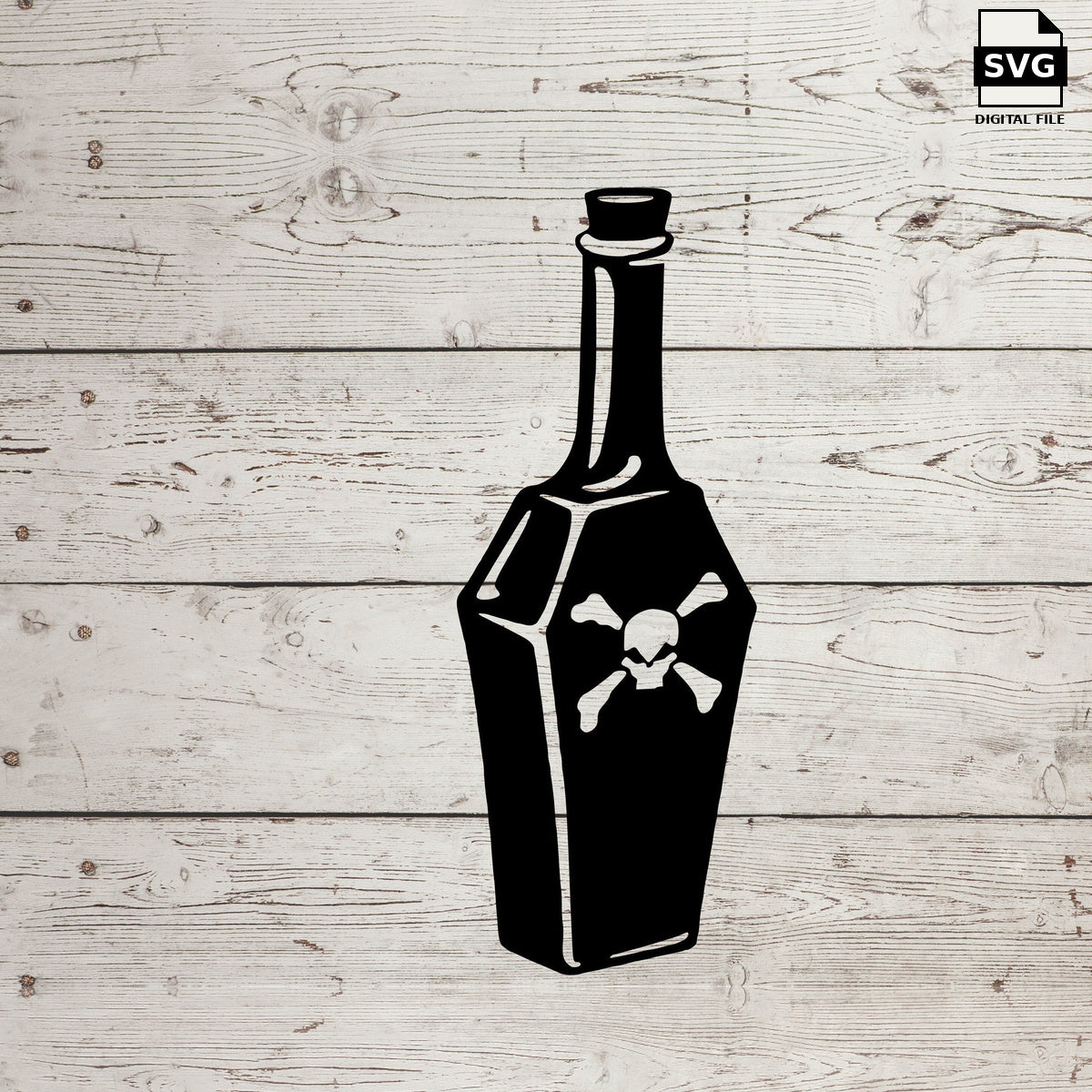 Poison bottle. SVG digital download preview.
