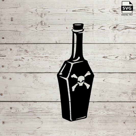 Poison bottle. SVG digital download preview.