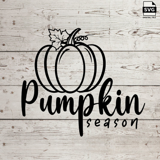 Pumpkin season. SVG digital download preview.