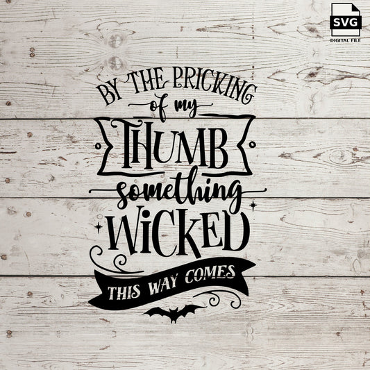 Something wicked. SVG digital download preview.