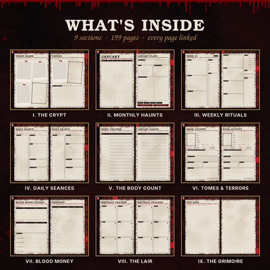 Dead Organized – Undated Horror Digital Planner