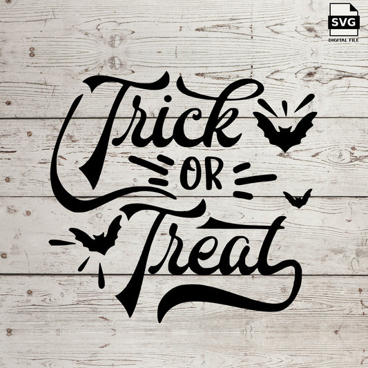 Trick or treat. SVG digital download preview.
