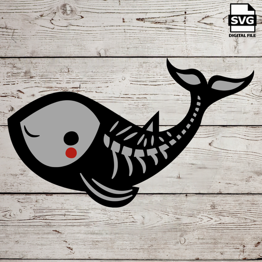 Whale Skeleton SVG – Ocean Horror Cut File