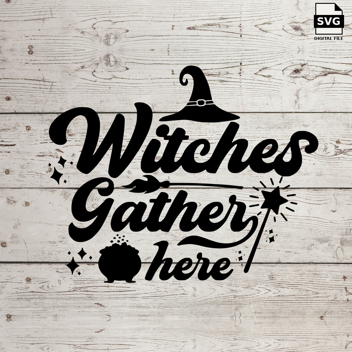 Witches gather here. SVG digital download preview.