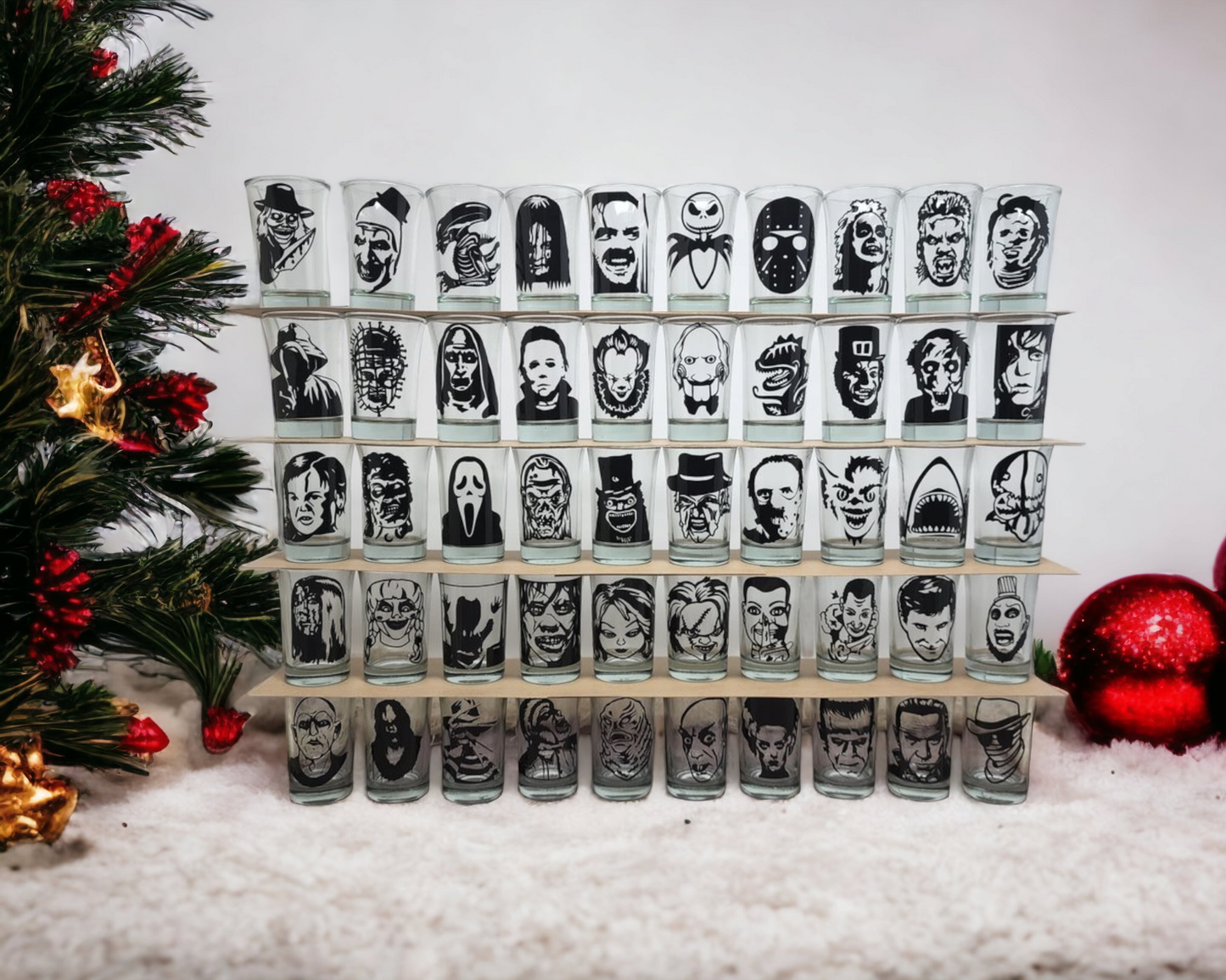 Horror Shot Glasses 50 Shot gift set - Great for a Halloween Wedding or your home