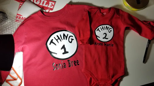 Thing 1 Thing 2 Matching Shirts - CCCreationz