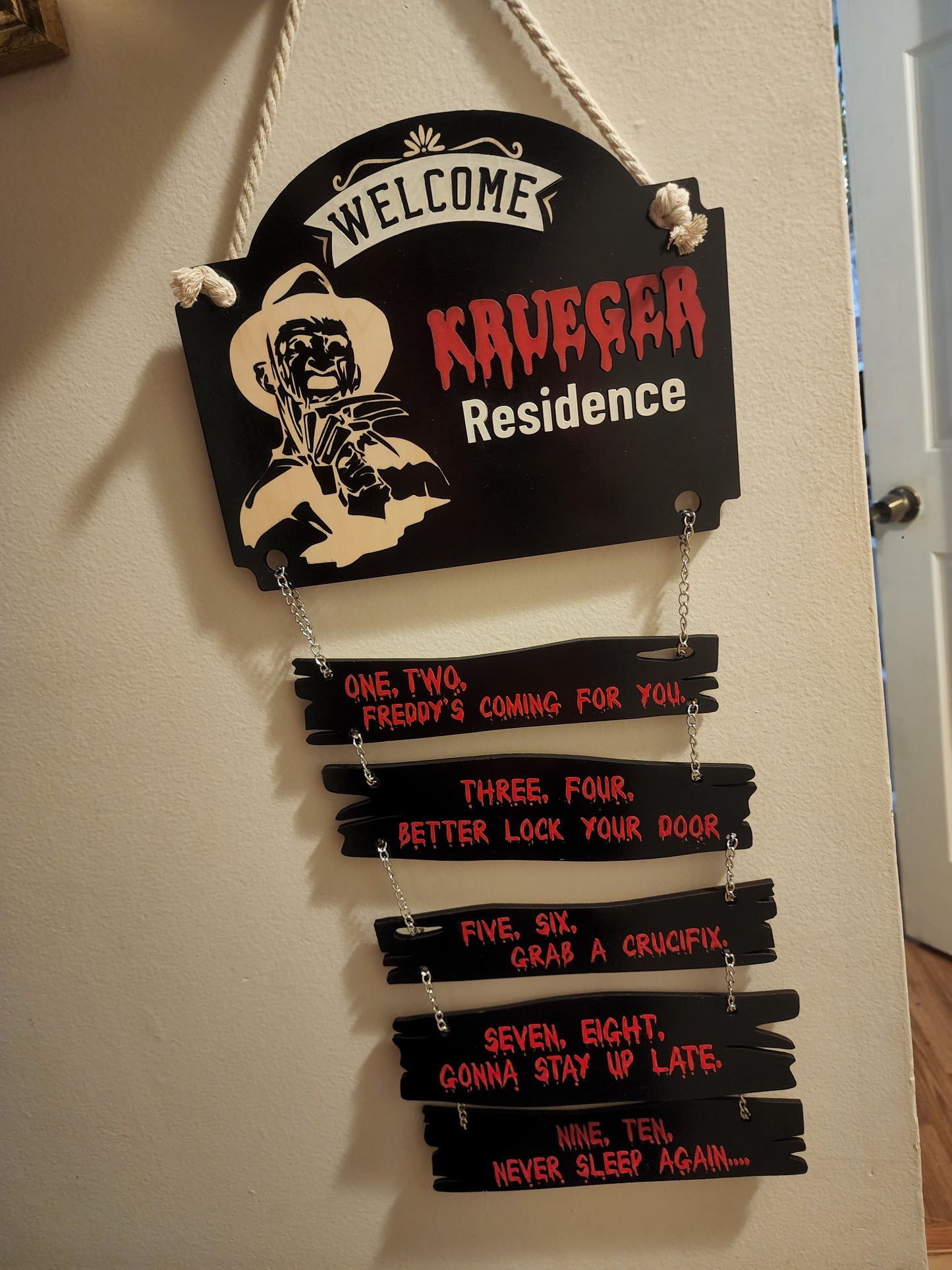 Halloween Krueger Wall / Door Hanger