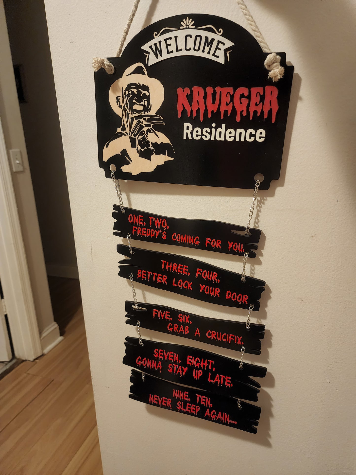 Halloween Krueger Wall / Door Hanger