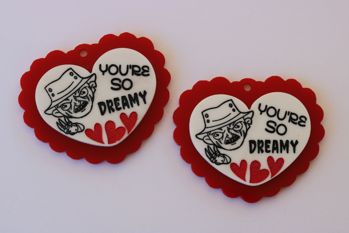 Bloody Valentine Horror Heart Earrings